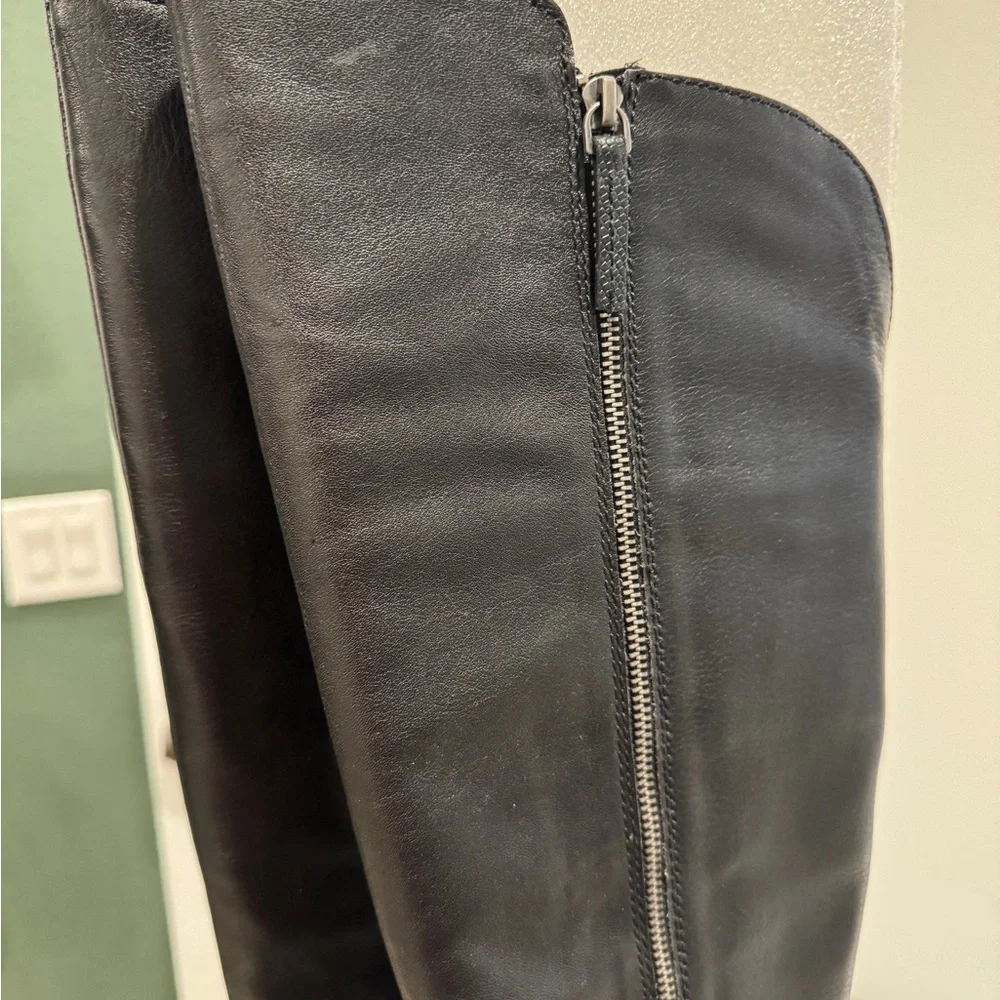 Black Over The Knee Riding Boots Size 9.5 Elegant Classic